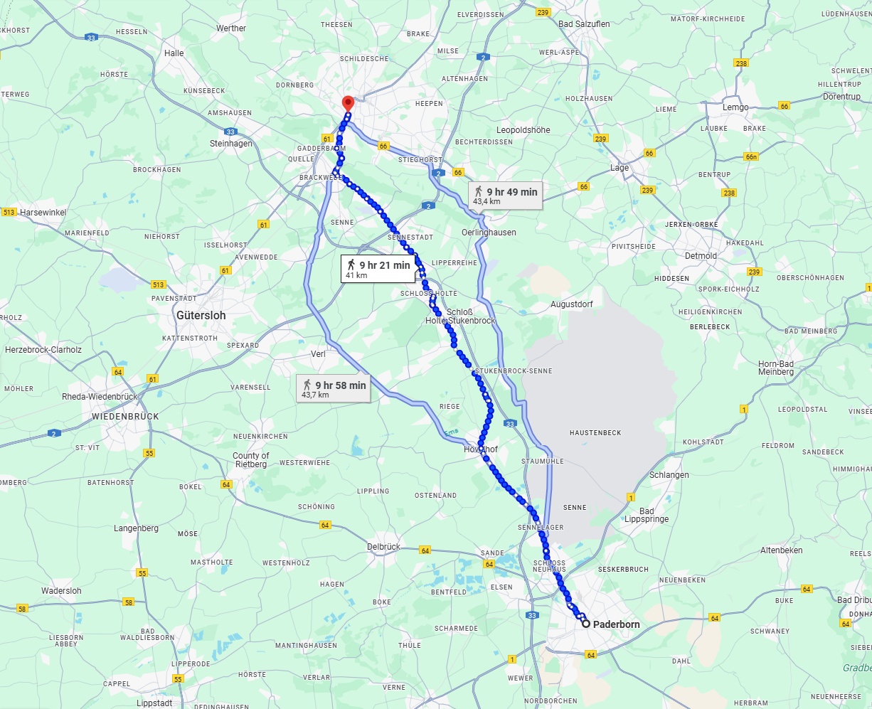 Anreise von Paderborn Zu Bielefeld Über 