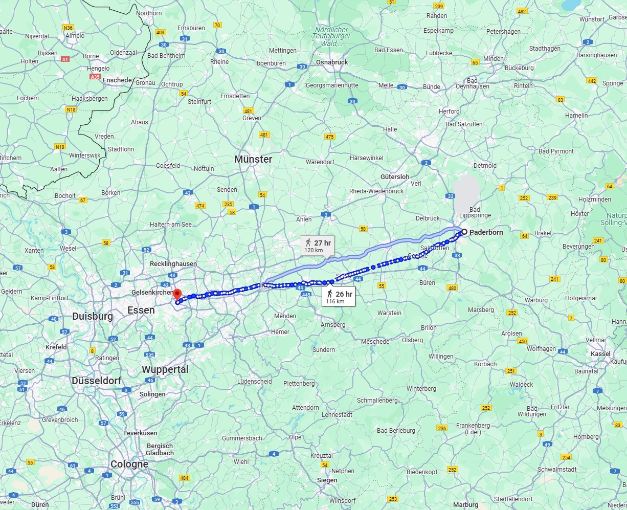 Anreise von Paderborn Zu Bochum Über 