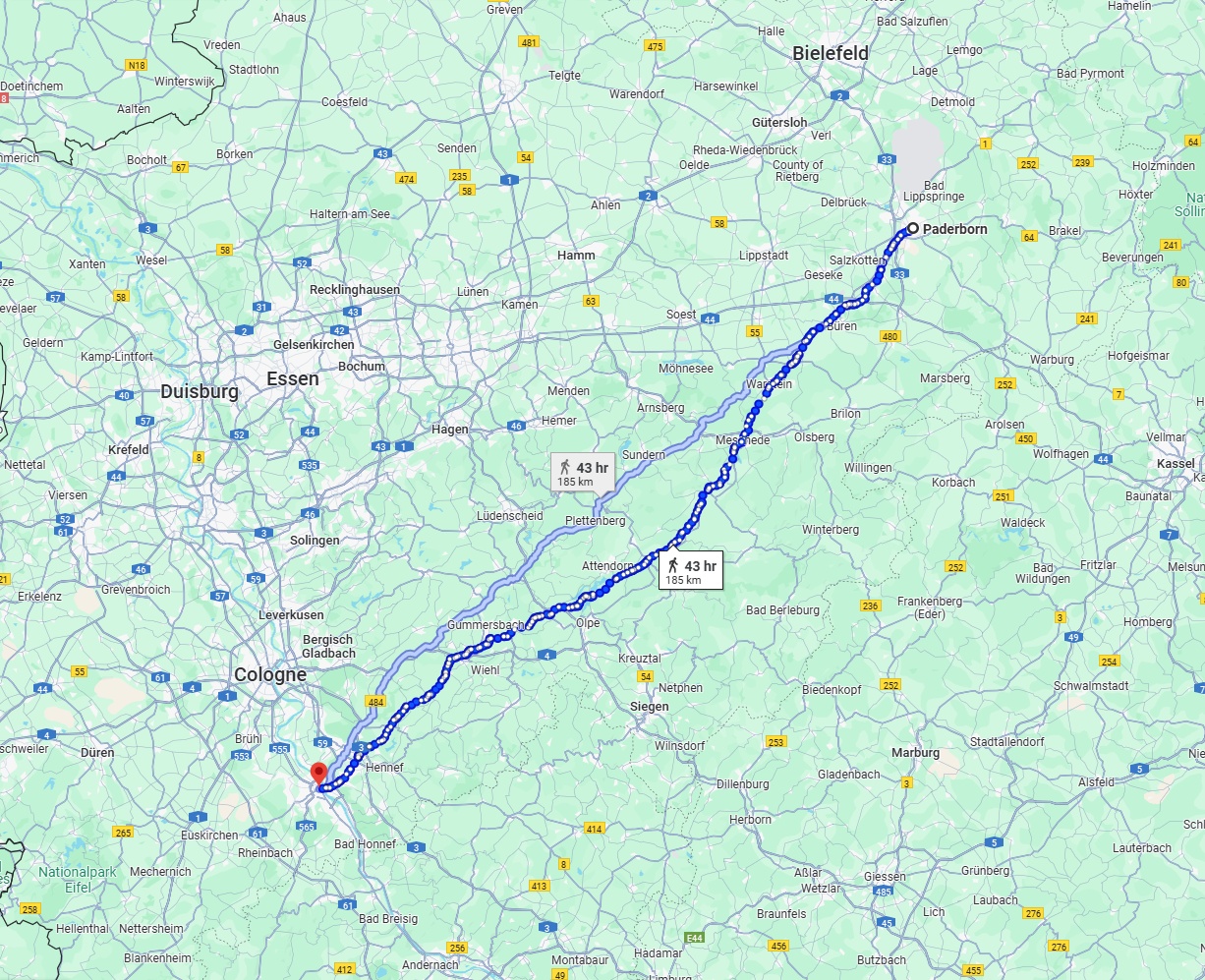 Anreise von Paderborn Zu Bonn Über 