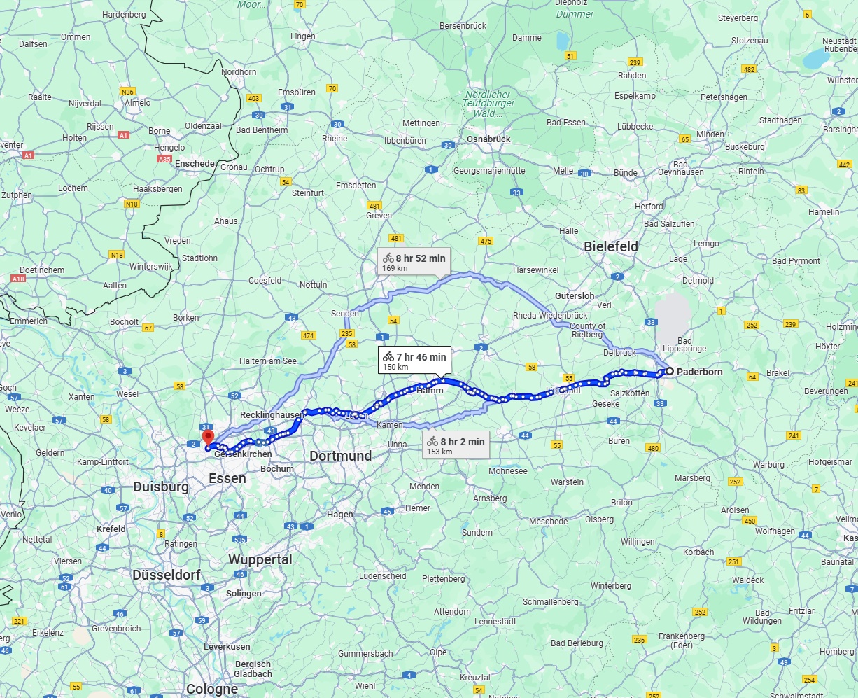 Anreise von Paderborn Zu Bottrop Über 