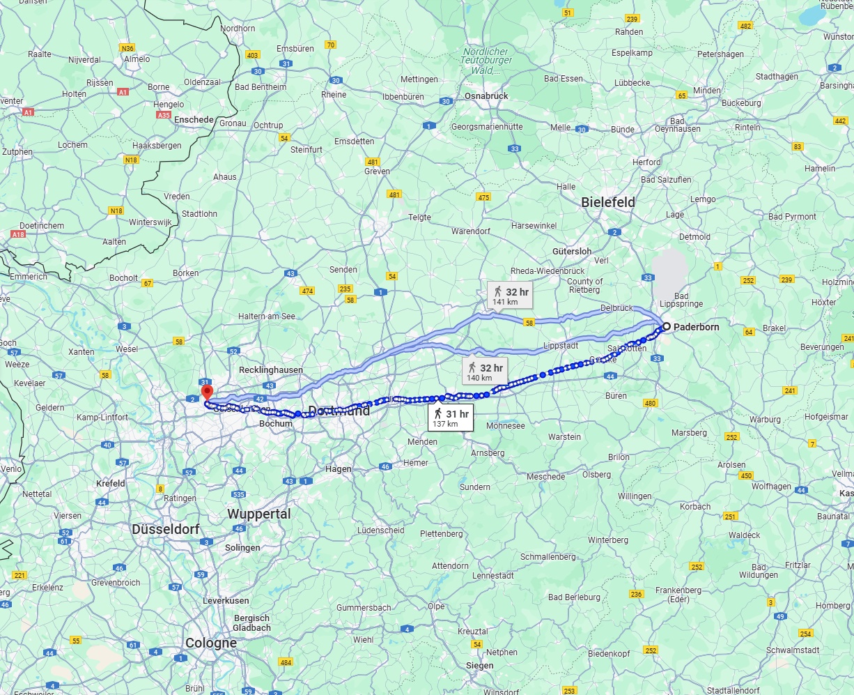 Anreise von Paderborn Zu Bottrop Über 