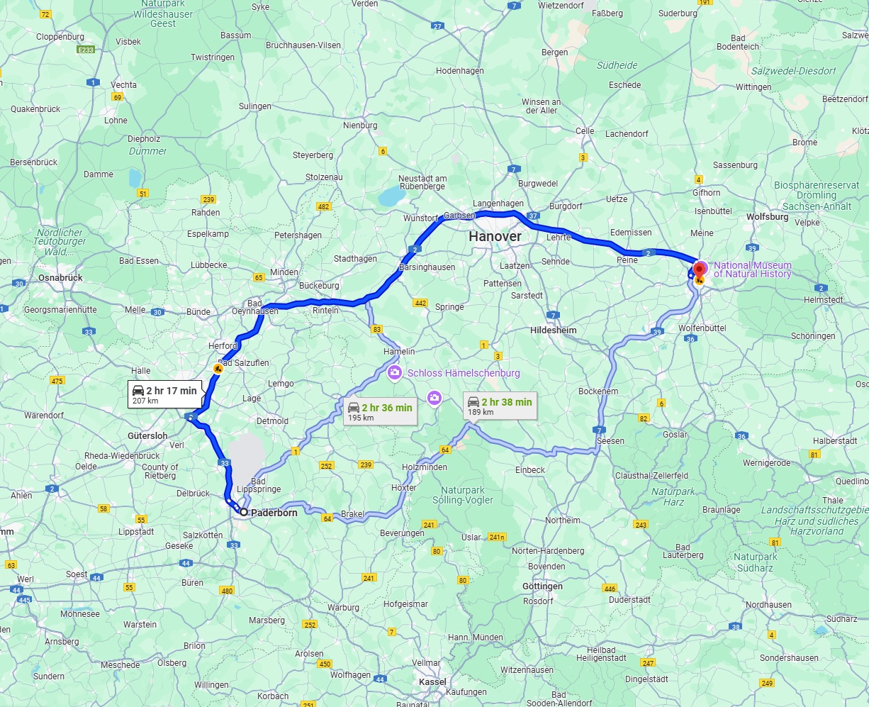 Anreise von Paderborn Zu Braunschweig Über via A2