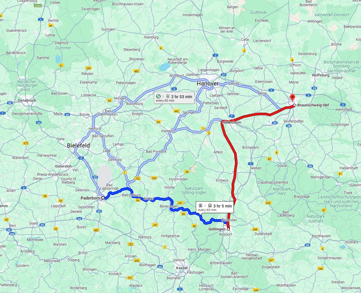Anreise von Paderborn Zu Braunschweig Über 