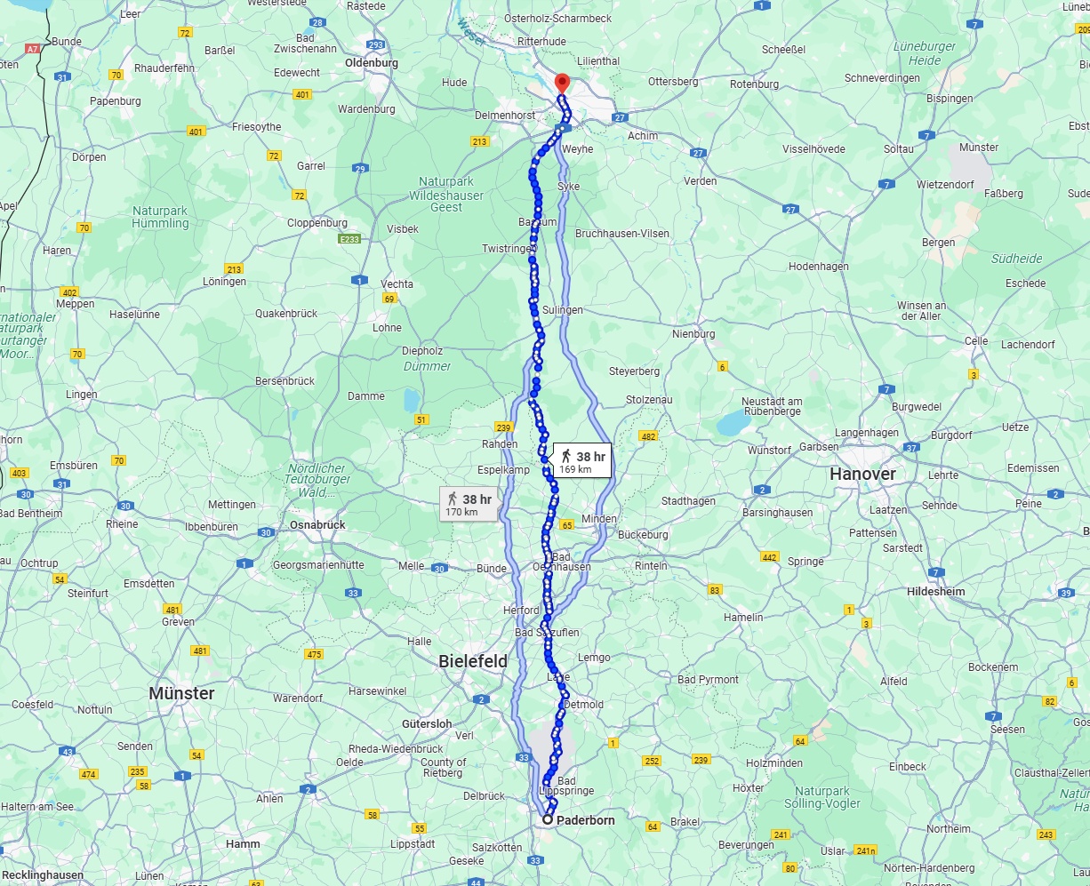 Anreise von Paderborn Zu Bremen Über 