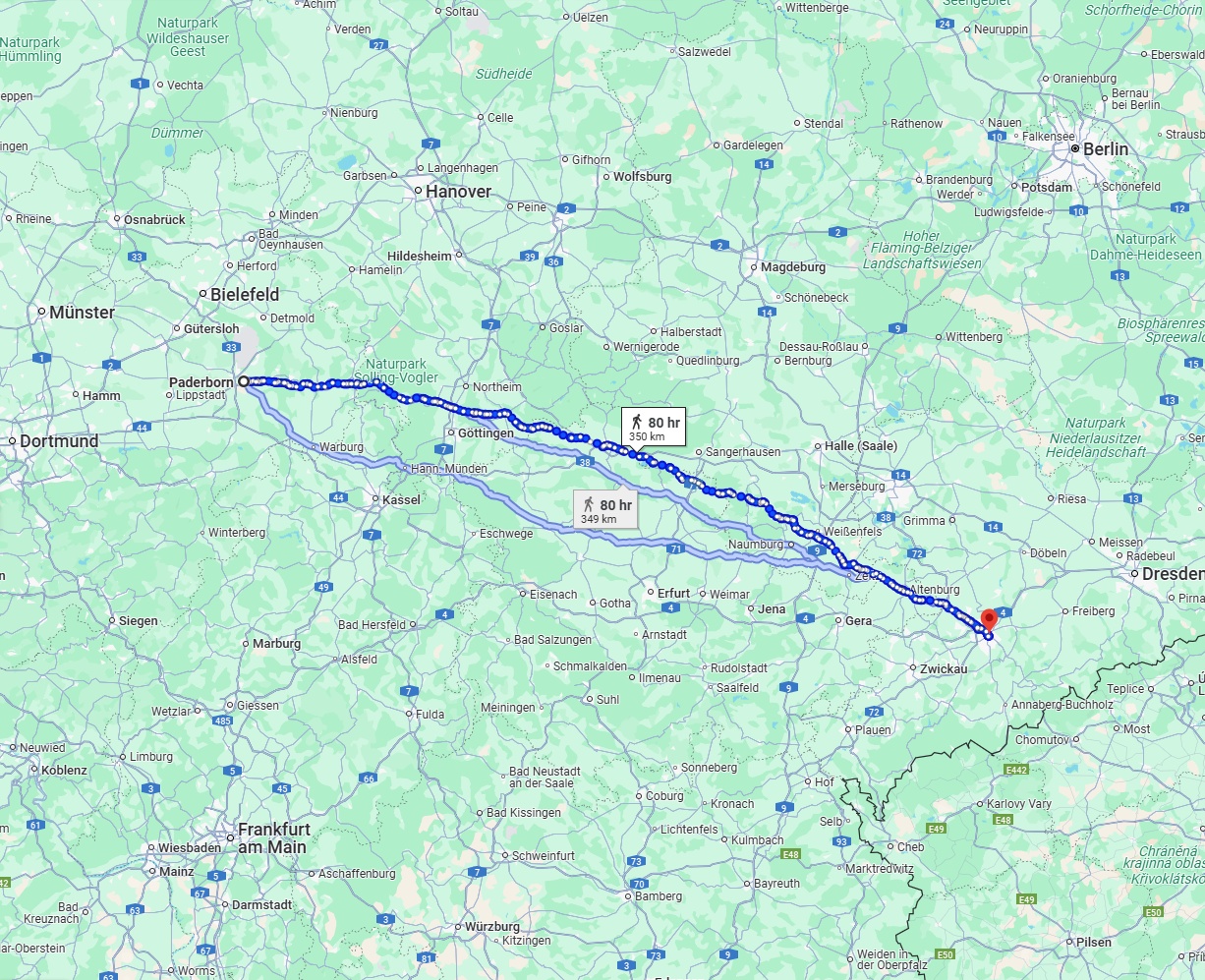 Anreise von Paderborn Zu Chemnitz Über 