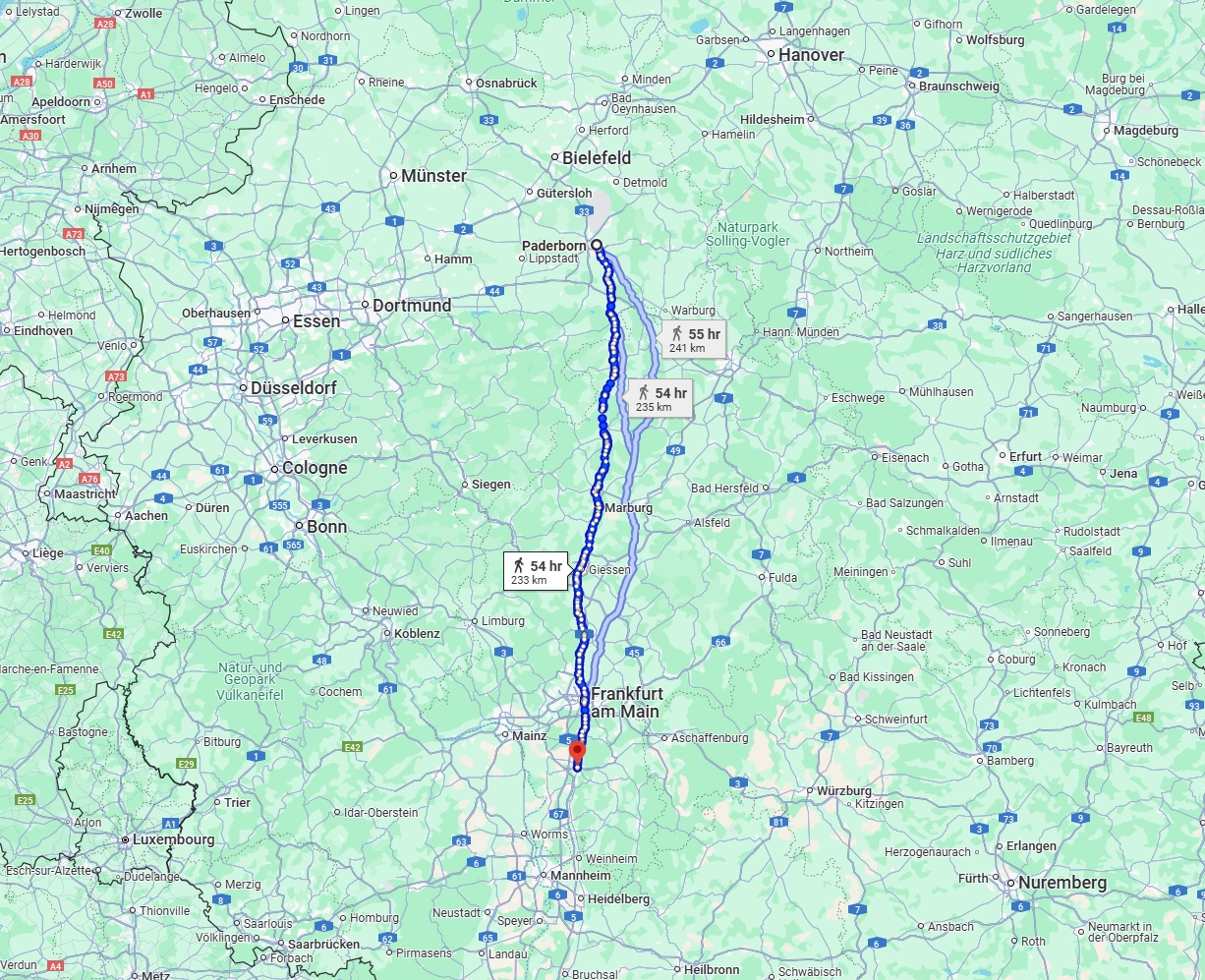 Anreise von Paderborn Zu Darmstadt Über 