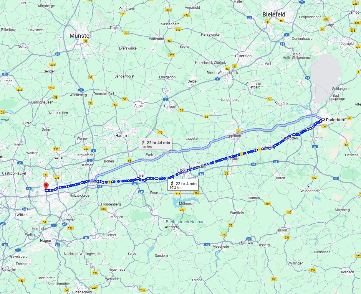 Anreise von Paderborn Zu Dortmund Über 