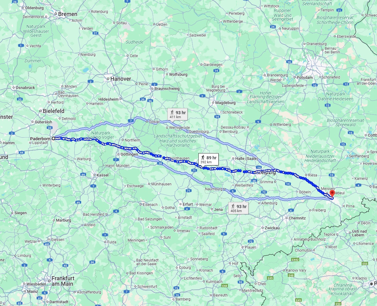 Anreise von Paderborn Zu Dresden Über 
