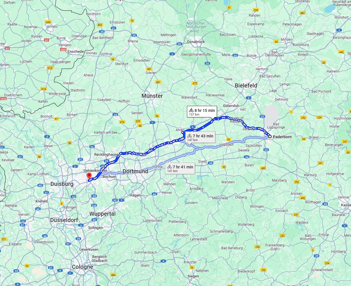 Anreise von Paderborn Zu Essen Über 