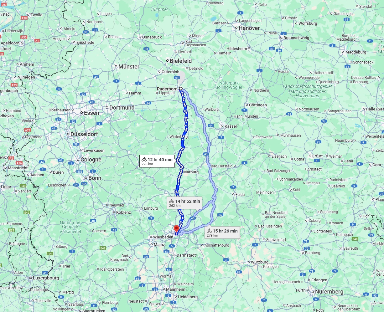 Anreise von Paderborn Zu Frankfurt am Main Über 