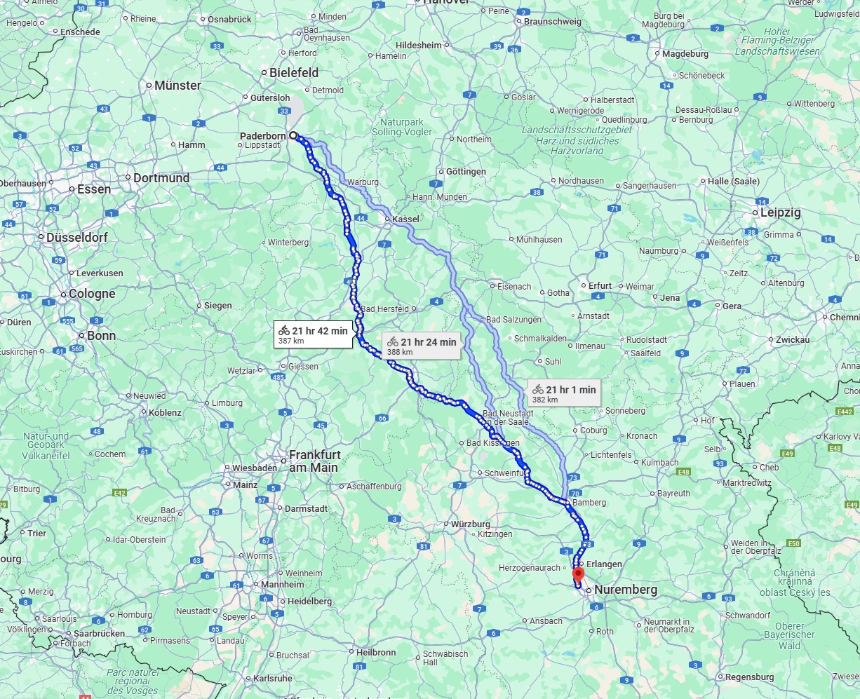 Anreise von Paderborn Zu Fürth Über 