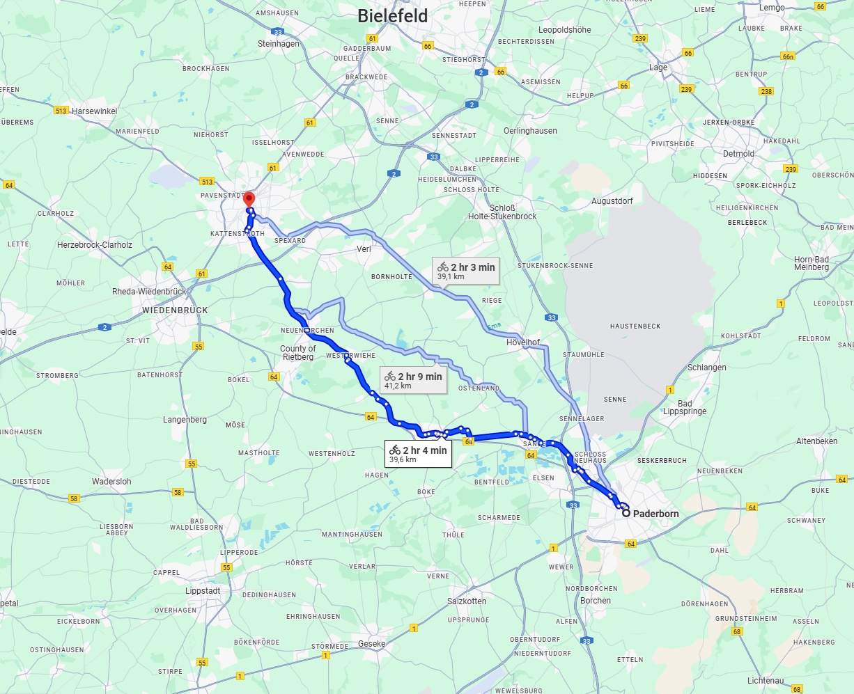 Anreise von Paderborn Zu Gütersloh Über 