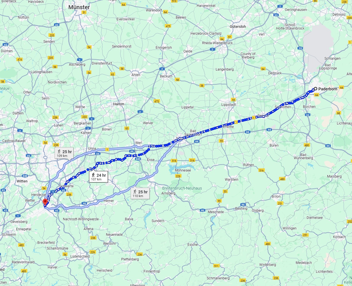 Anreise von Paderborn Zu Hagen Über 