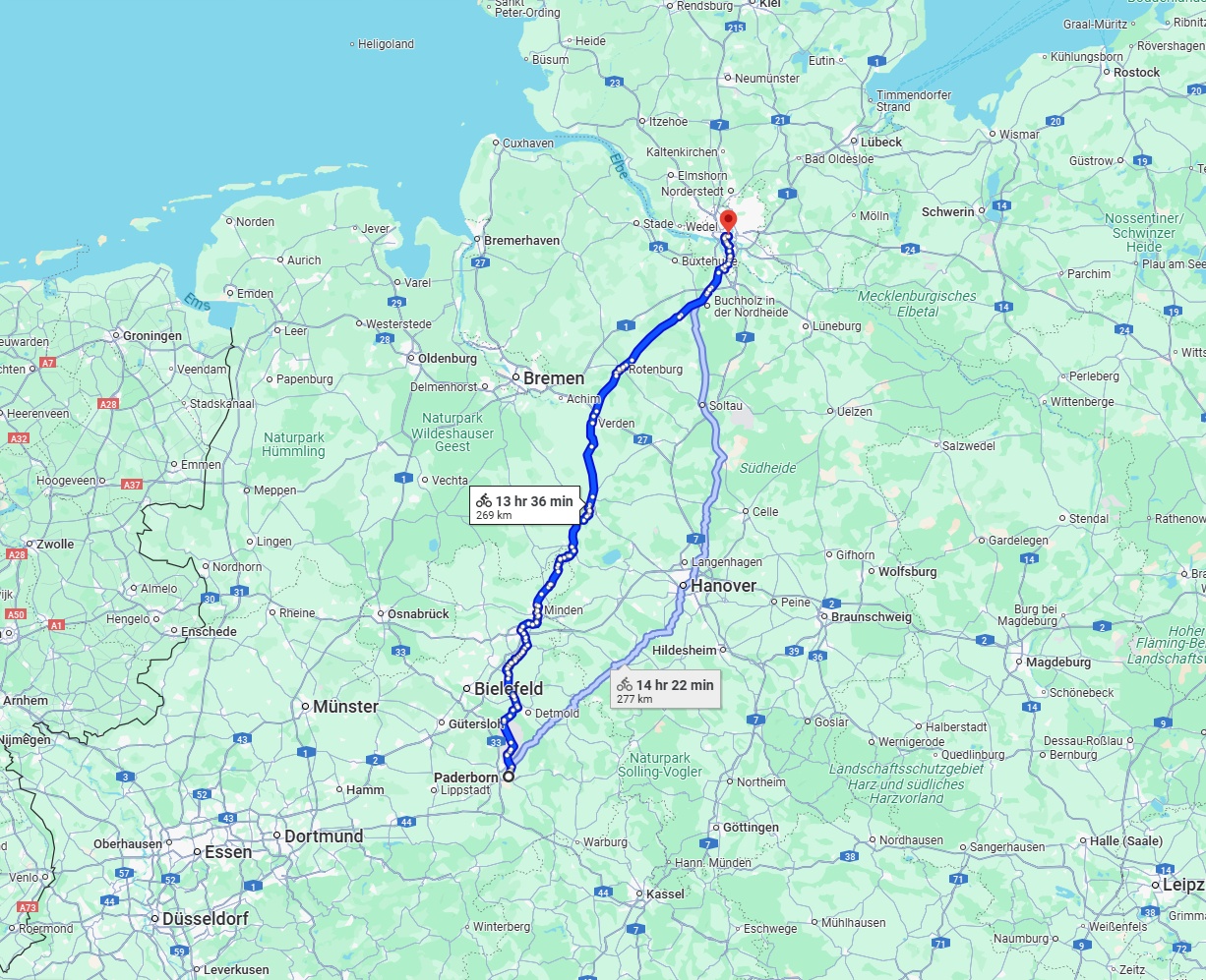 Anreise von Paderborn Zu Hamburg Über 