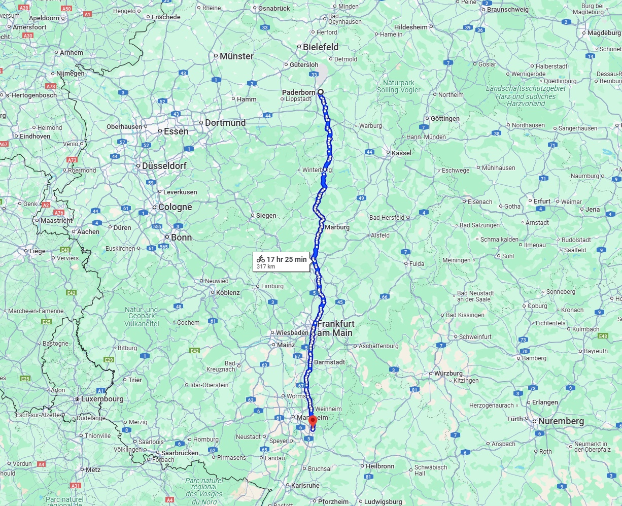 Anreise von Paderborn Zu Heidelberg Über 