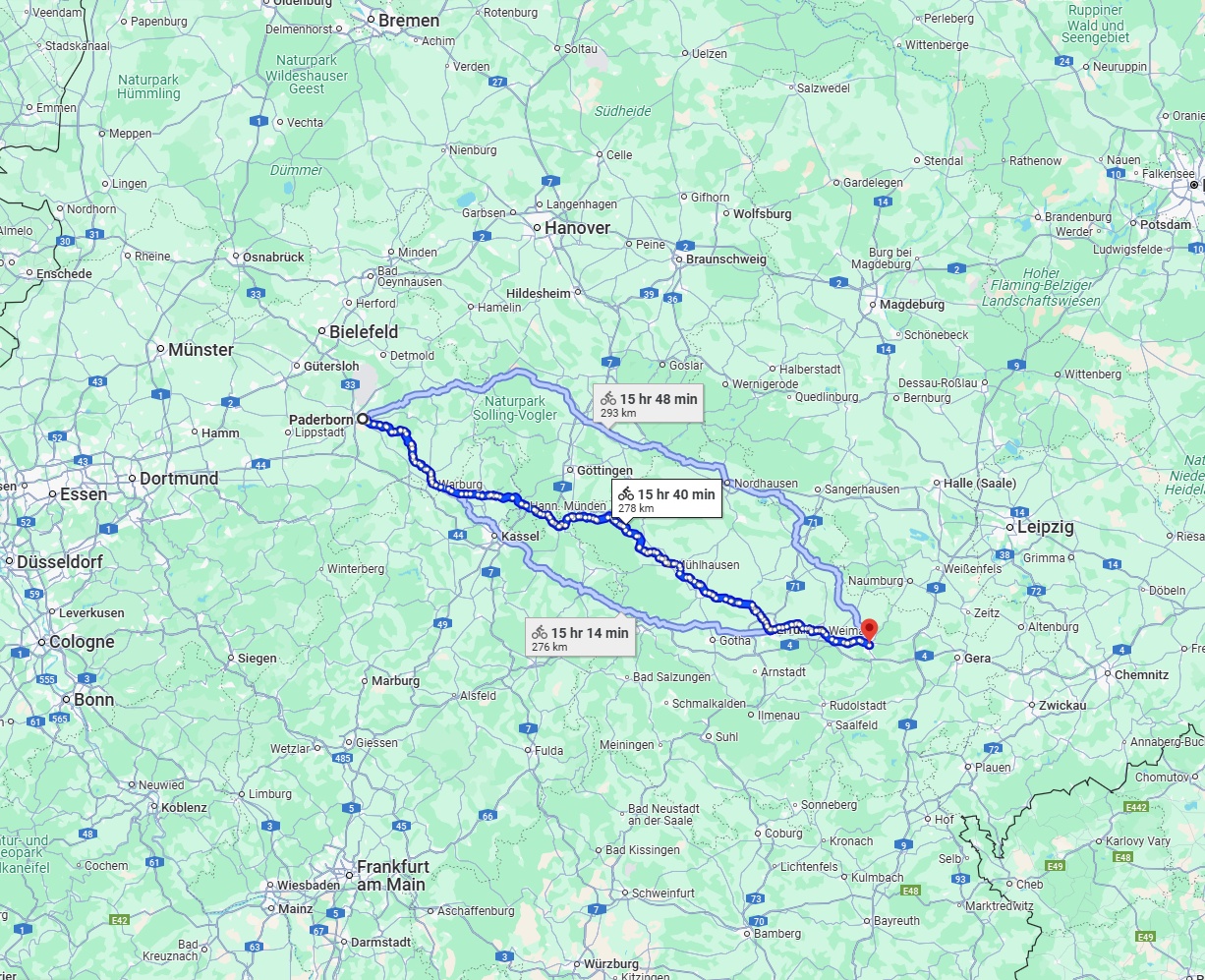 Anreise von Paderborn Zu Jena Über 