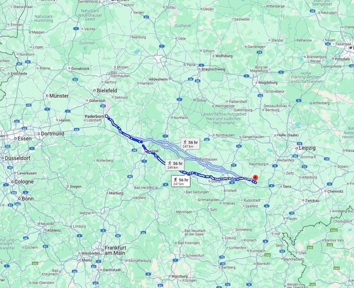 Anreise von Paderborn Zu Jena Über 