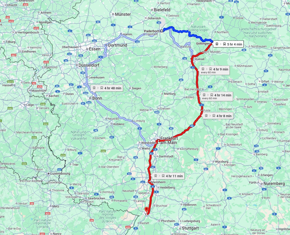 Anreise von Paderborn Zu Karlsruhe Über 