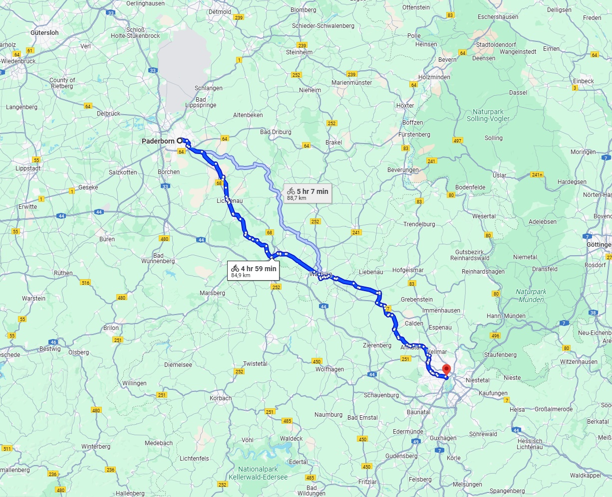 Anreise von Paderborn Zu Kassel Über 