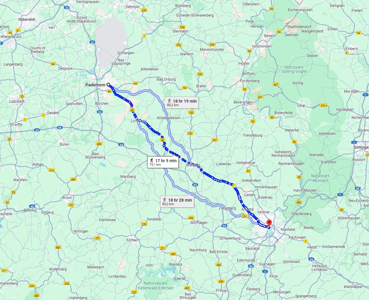 Anreise von Paderborn Zu Kassel Über 