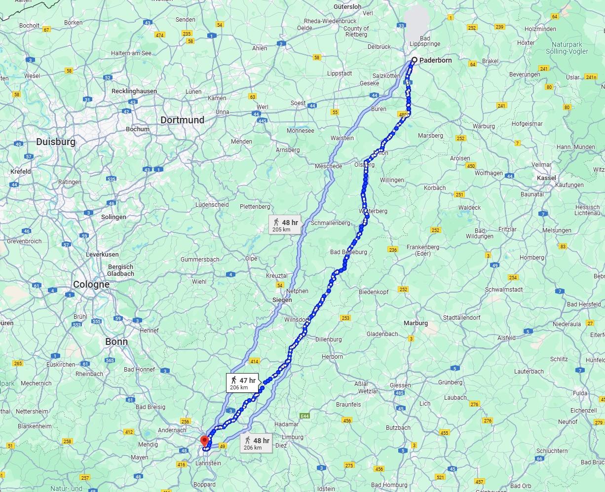 Anreise von Paderborn Zu Koblenz Über 