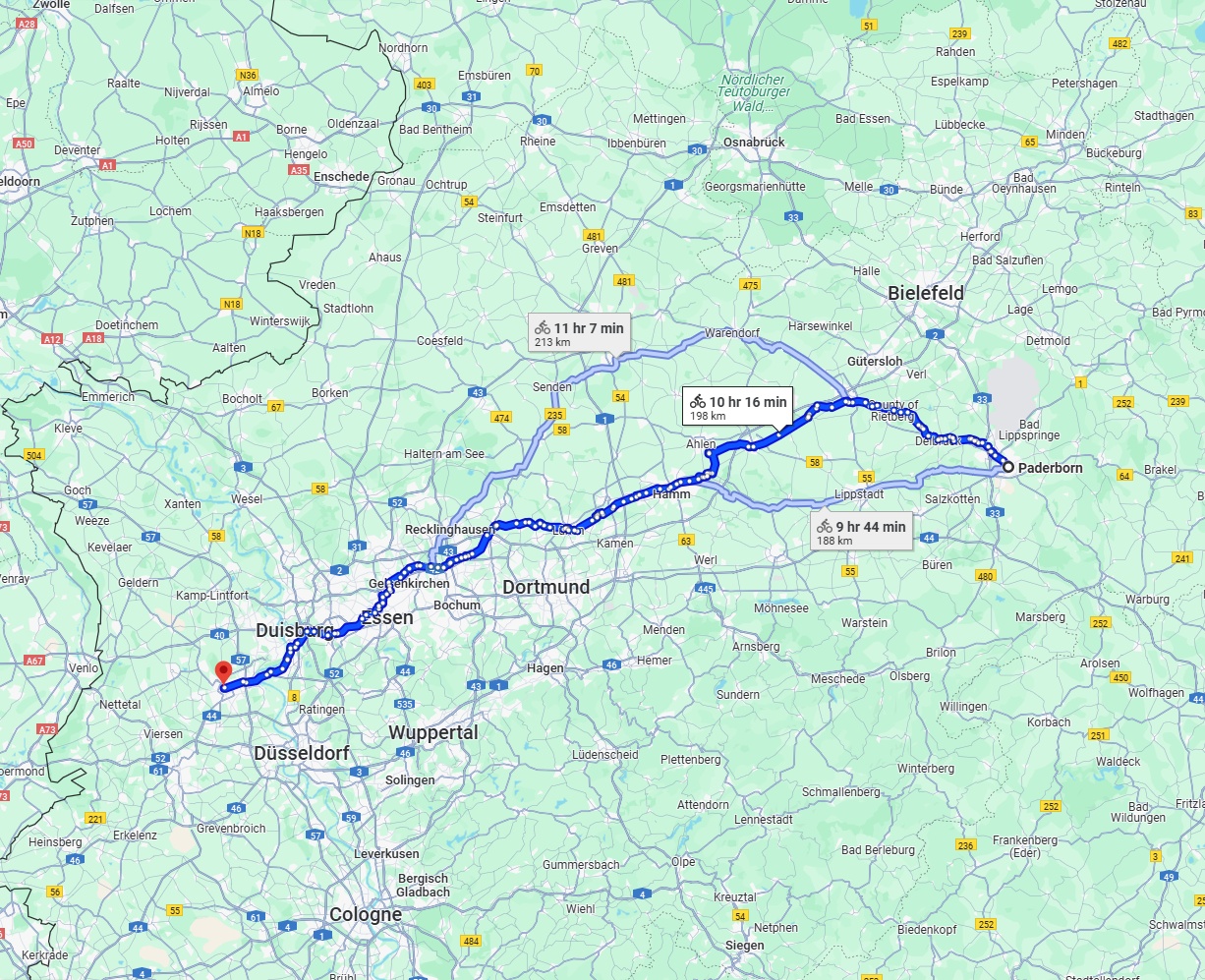Anreise von Paderborn Zu Krefeld Über 