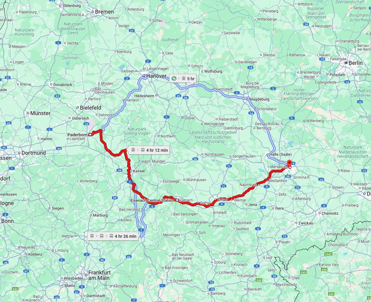 Anreise von Paderborn Zu Leipzig Über 