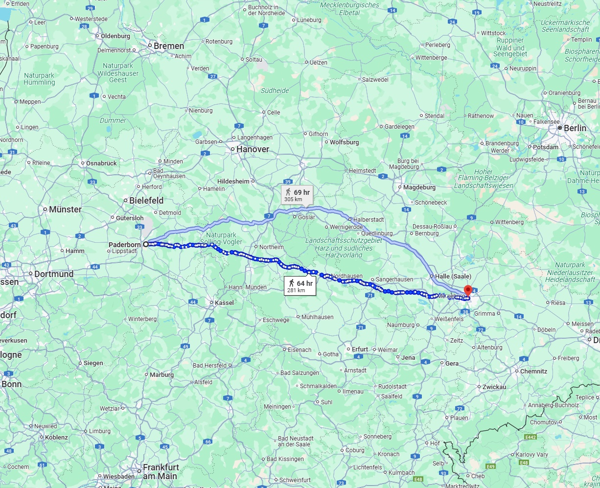 Anreise von Paderborn Zu Leipzig Über 