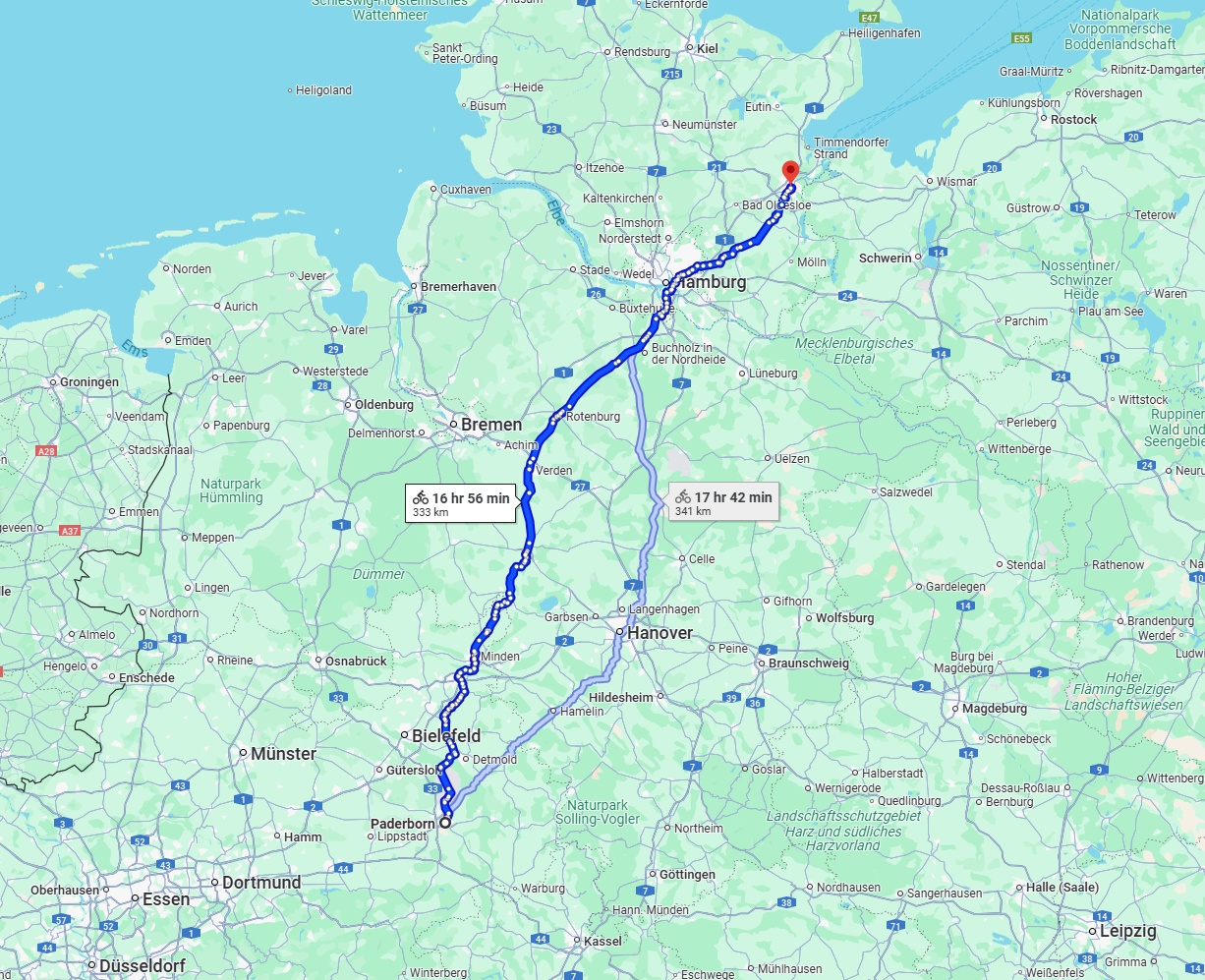 Anreise von Paderborn Zu Lübeck Über 