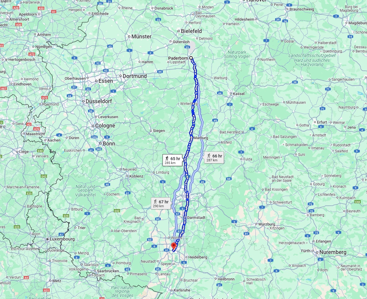 Anreise von Paderborn Zu Ludwigshafen am Rhein Über 