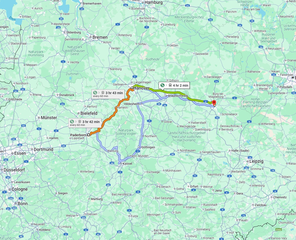 Anreise von Paderborn Zu Magdeburg Über 