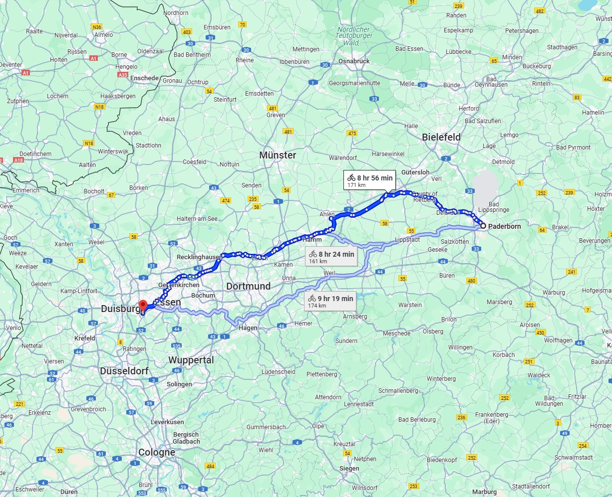 Anreise von Paderborn Zu Mülheim an der Ruhr Über 
