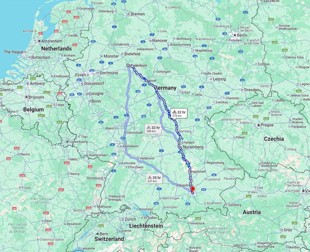 Anreise von Paderborn Zu München Über 