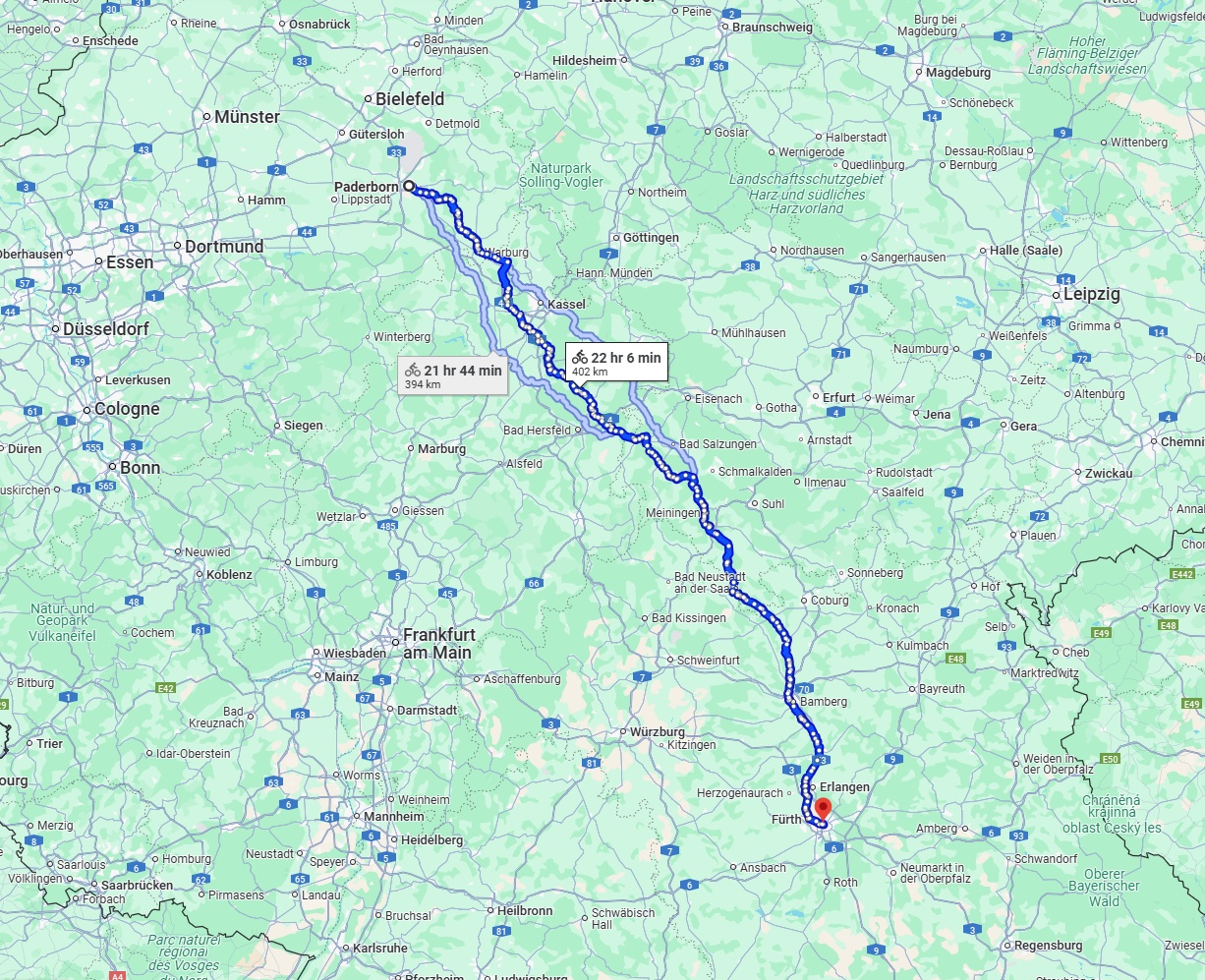Anreise von Paderborn Zu Nürnberg Über 
