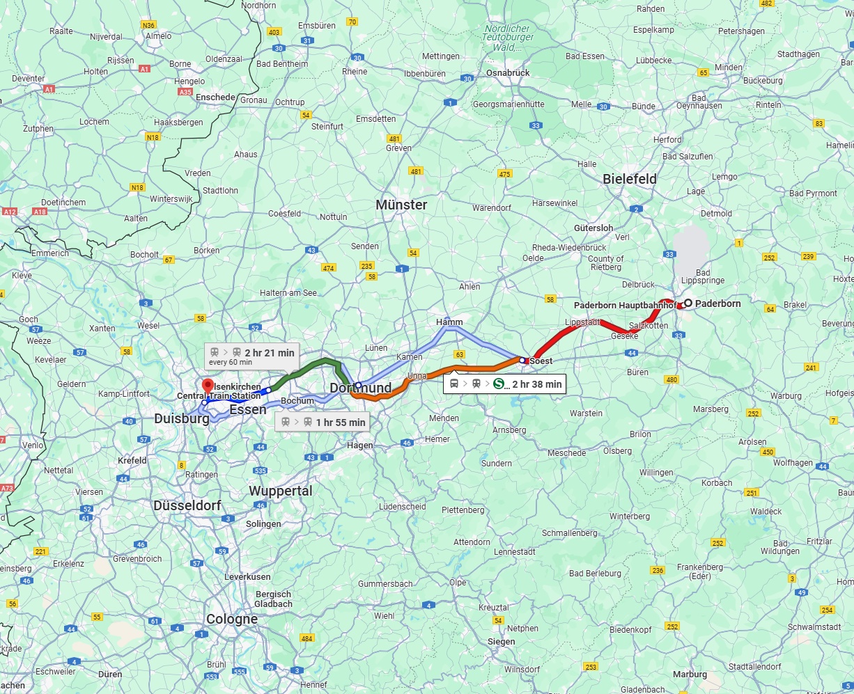 Anreise von Paderborn Zu Oberhausen Über 
