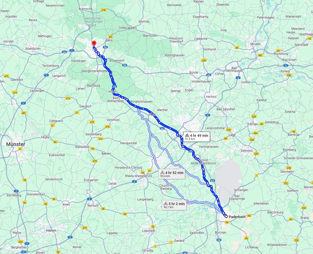 Anreise von Paderborn Zu Osnabrück Über 