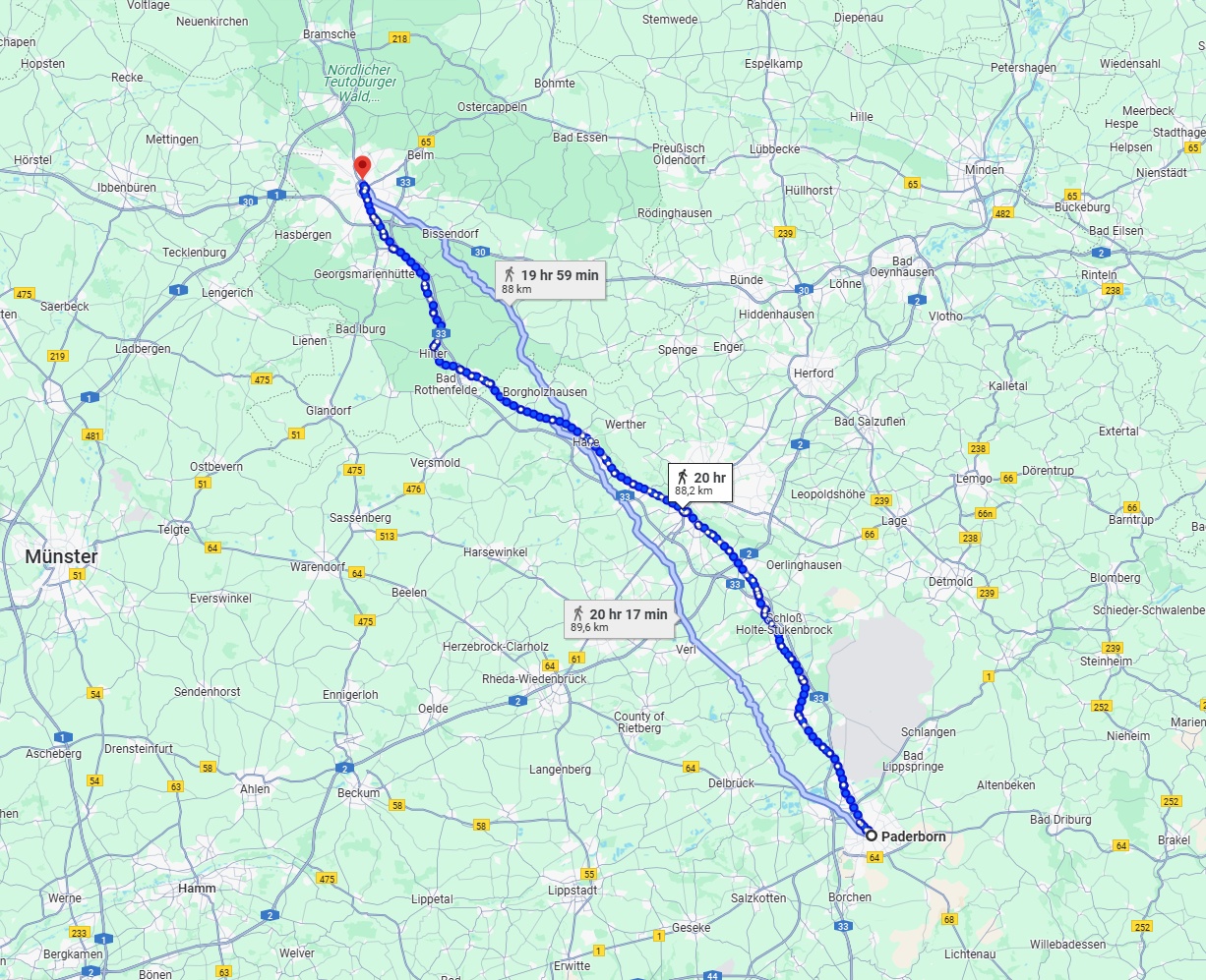 Anreise von Paderborn Zu Osnabrück Über 