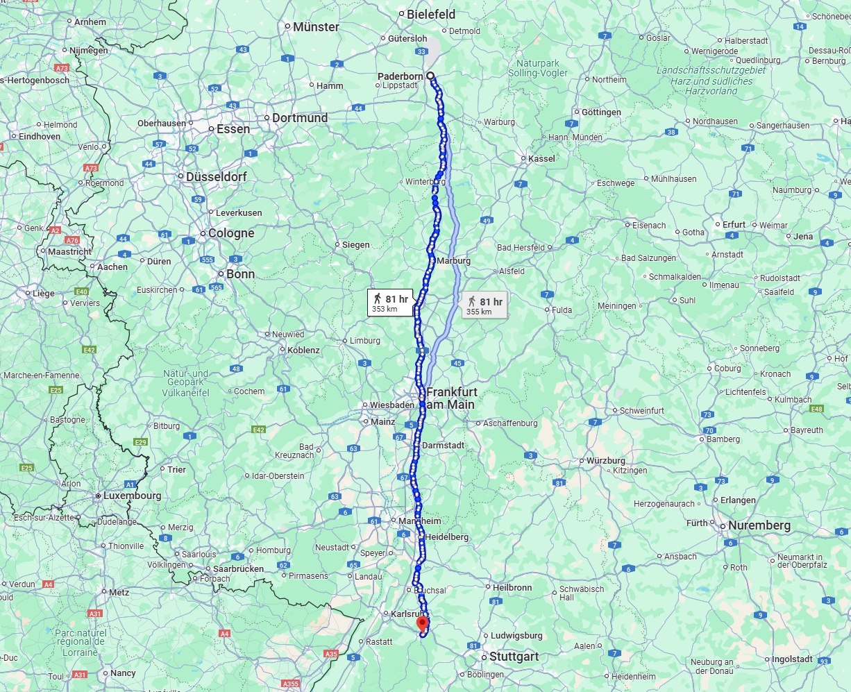 Anreise von Paderborn Zu Pforzheim Über 