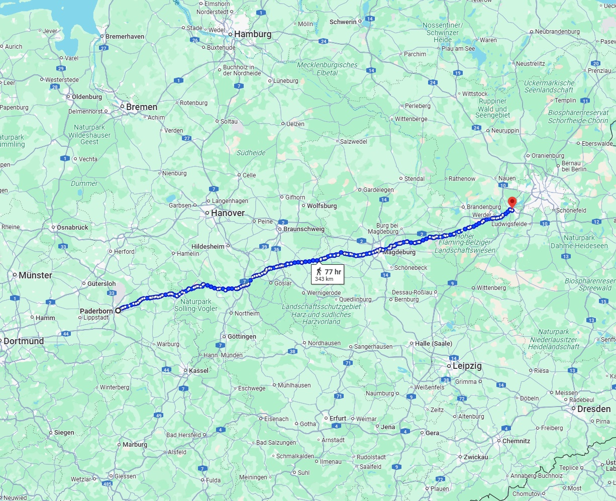 Anreise von Paderborn Zu Potsdam Über 