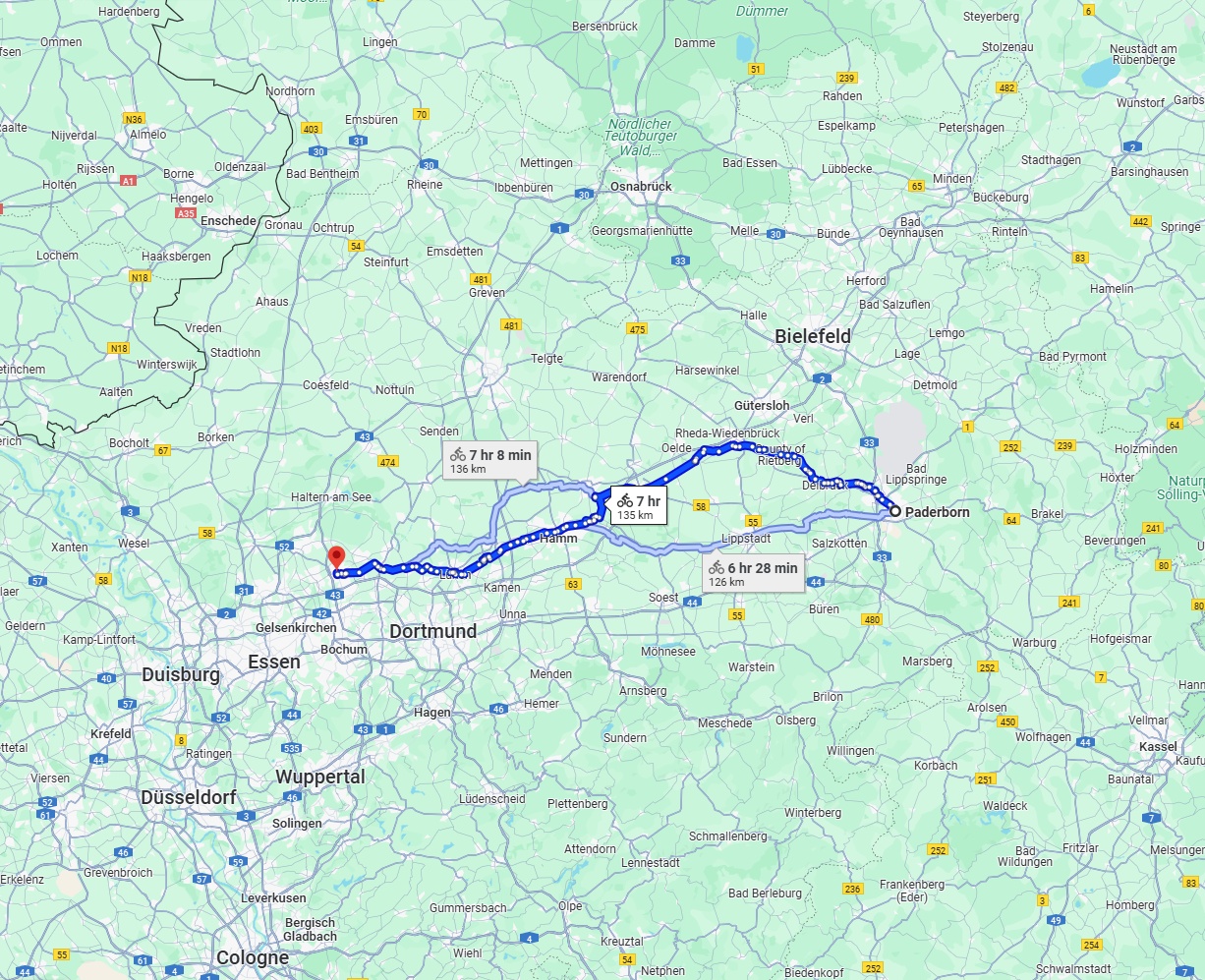 Anreise von Paderborn Zu Recklinghausen Über 