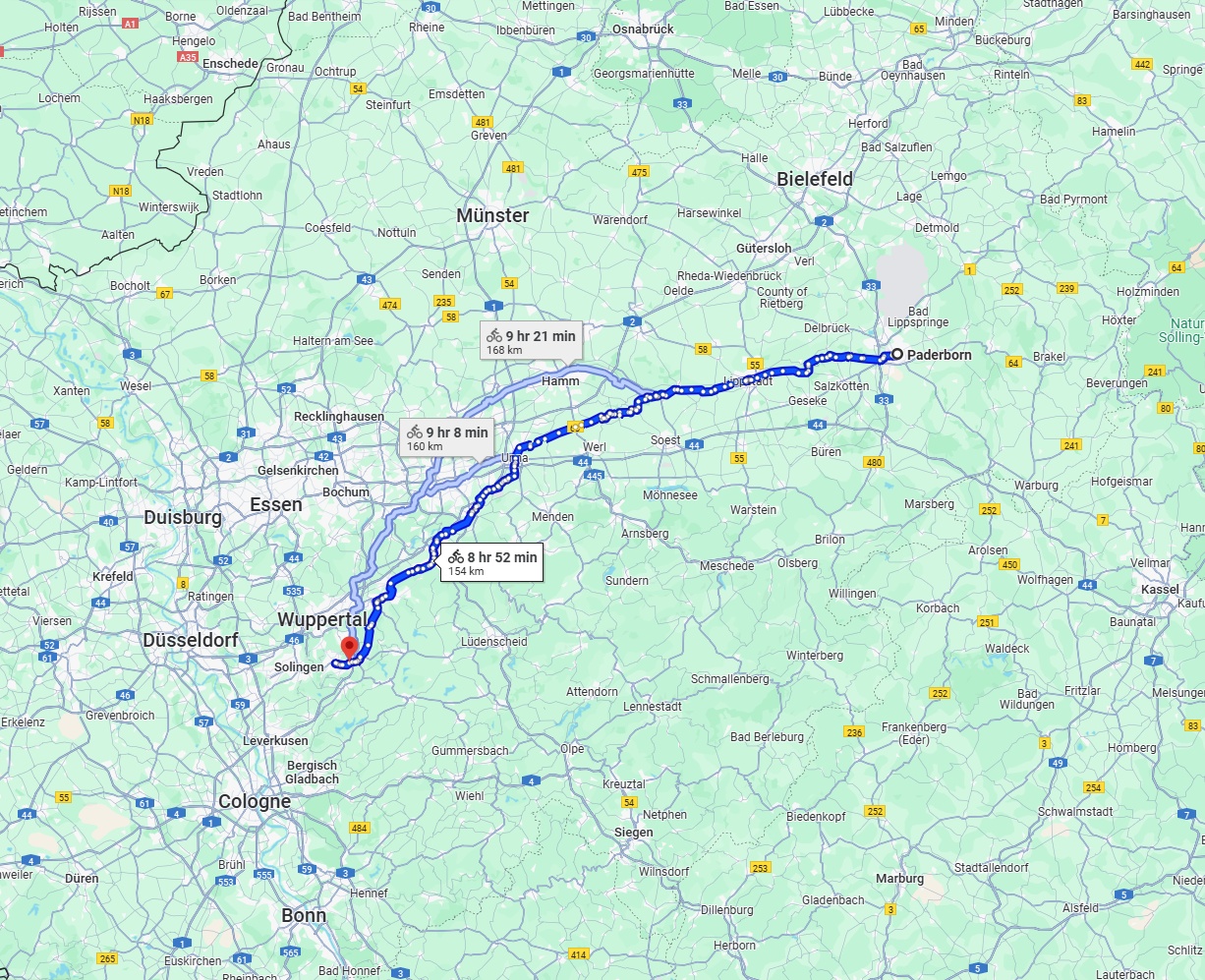 Anreise von Paderborn Zu Remscheid Über 