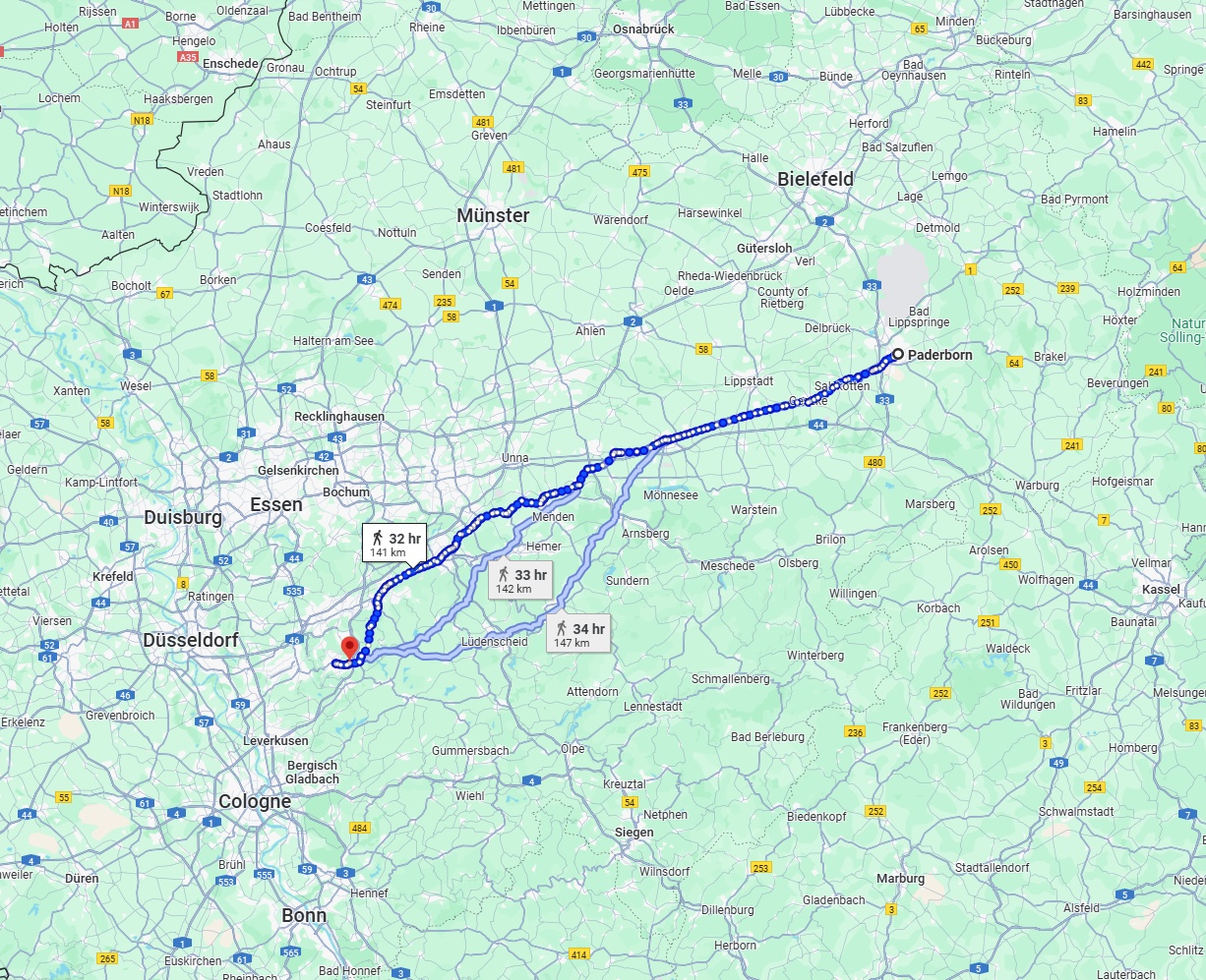 Anreise von Paderborn Zu Remscheid Über 
