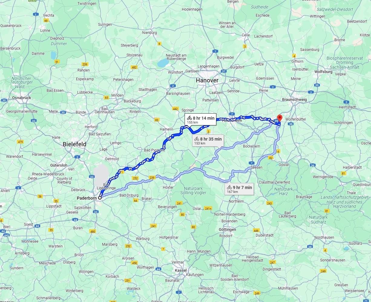 Anreise von Paderborn Zu Salzgitter Über 