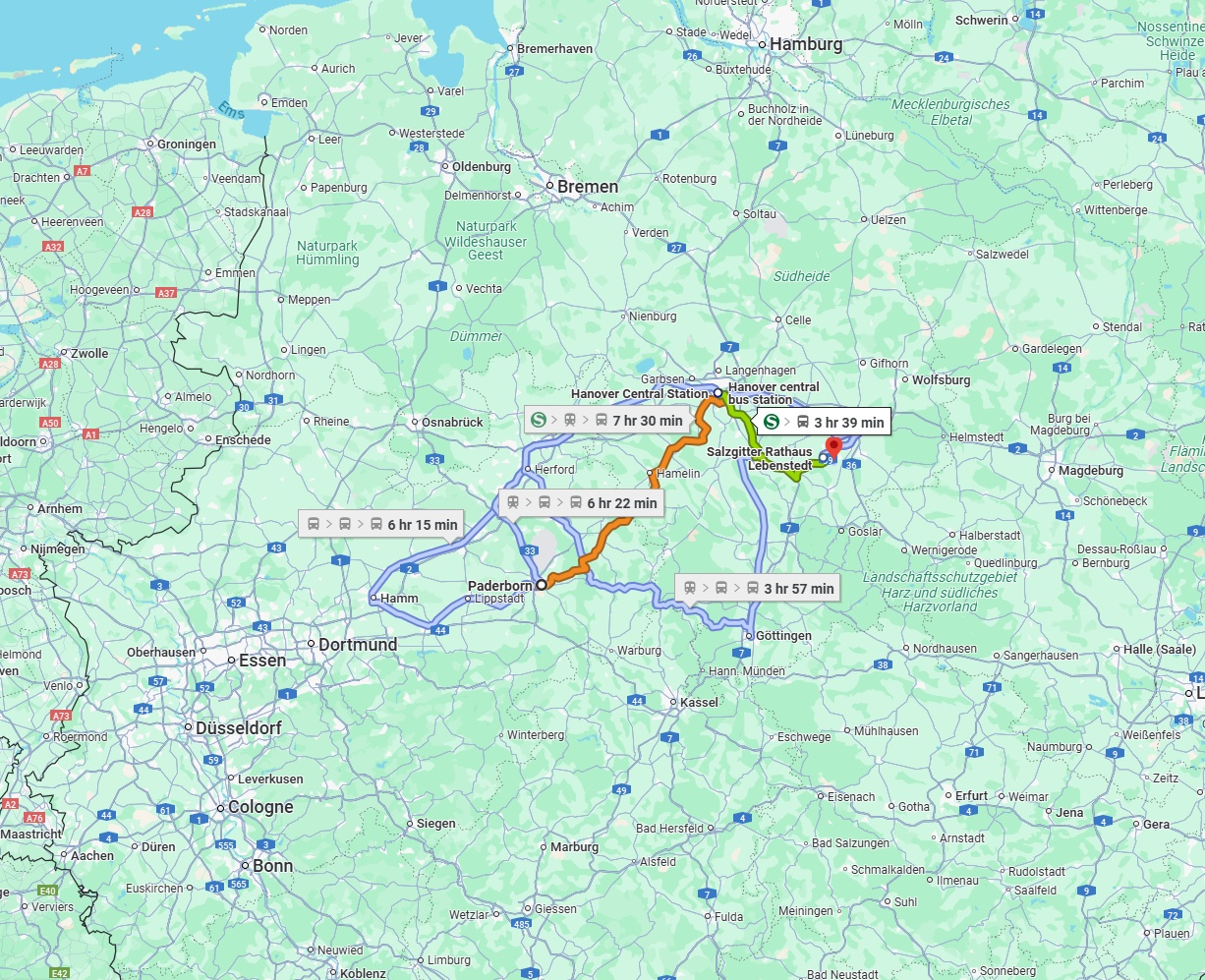 Anreise von Paderborn Zu Salzgitter Über 