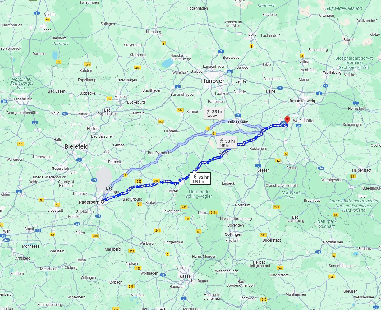 Anreise von Paderborn Zu Salzgitter Über 