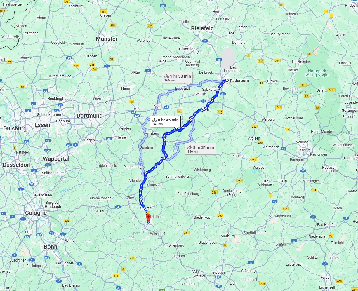 Anreise von Paderborn Zu Siegen Über 