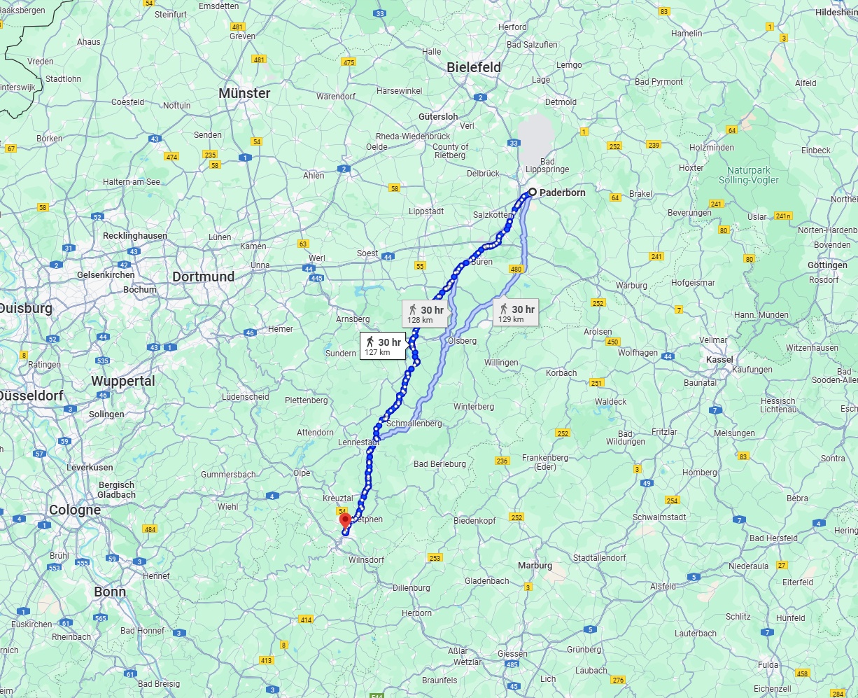 Anreise von Paderborn Zu Siegen Über 