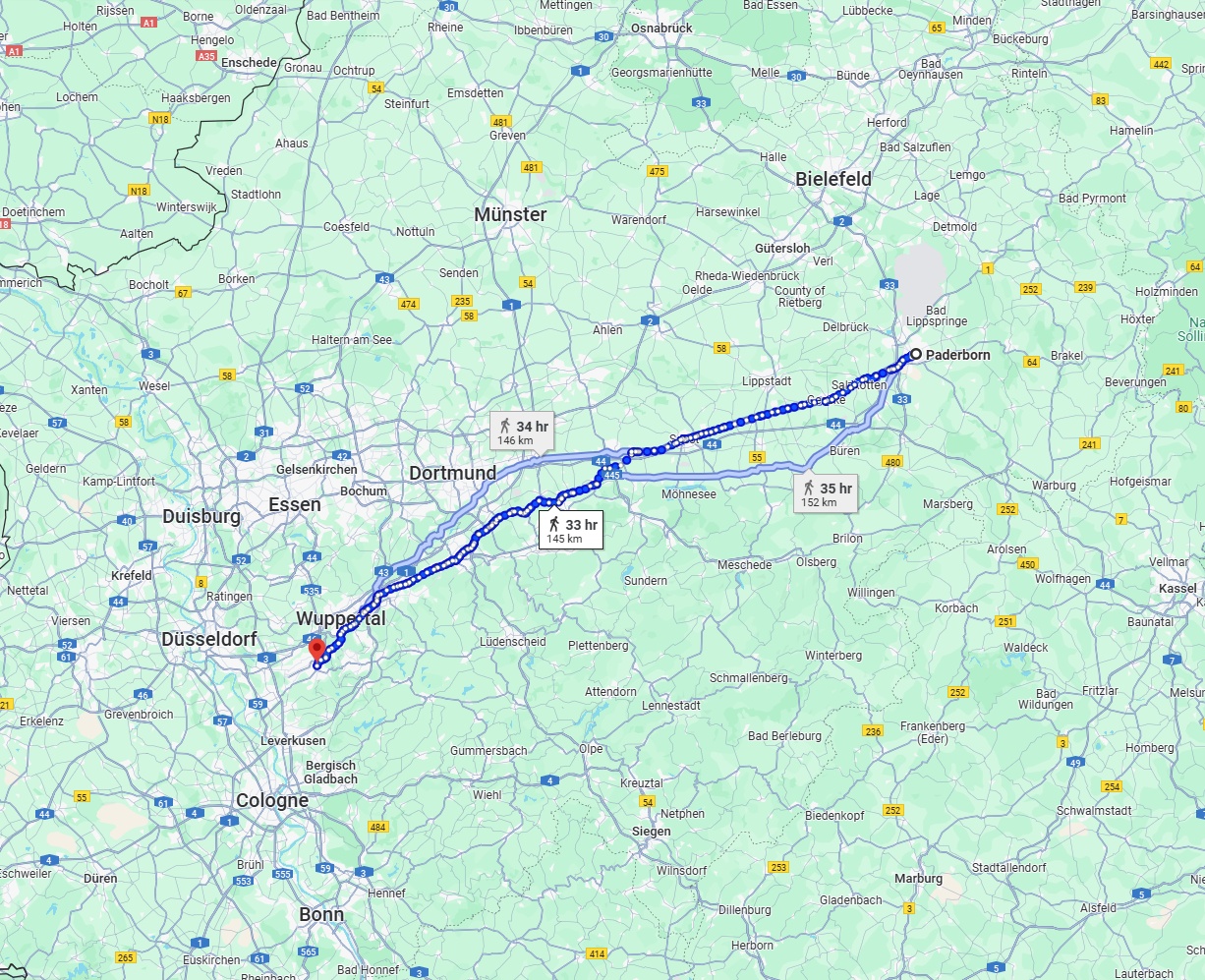 Anreise von Paderborn Zu Solingen Über 