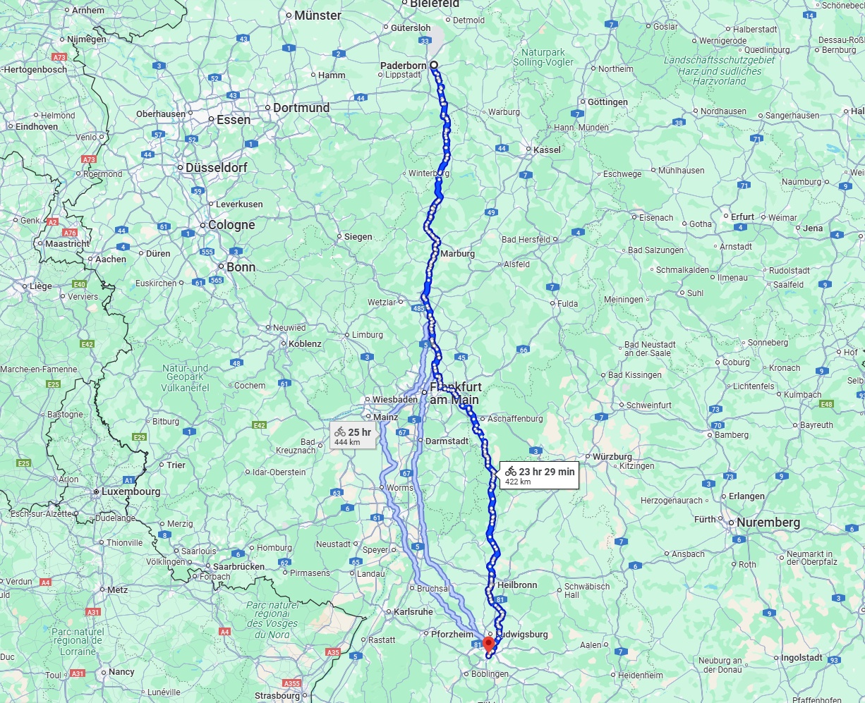 Anreise von Paderborn Zu Stuttgart Über 
