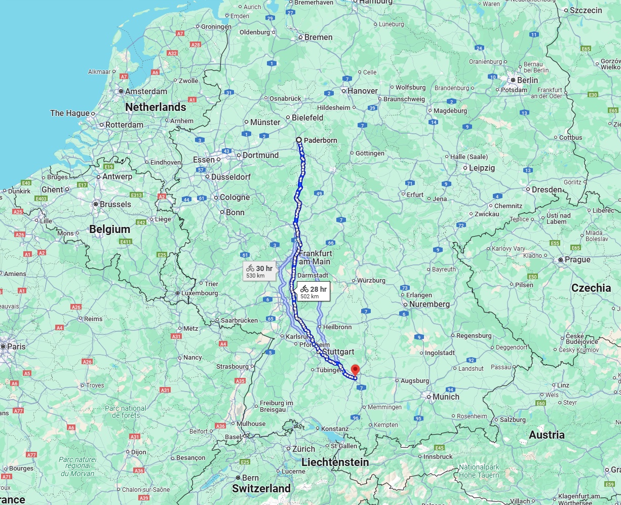 Anreise von Paderborn Zu Ulm Über 